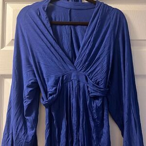 NWOT Blue Dress Waist Tie - No Tag Size Small - Cute Flowy Dress
